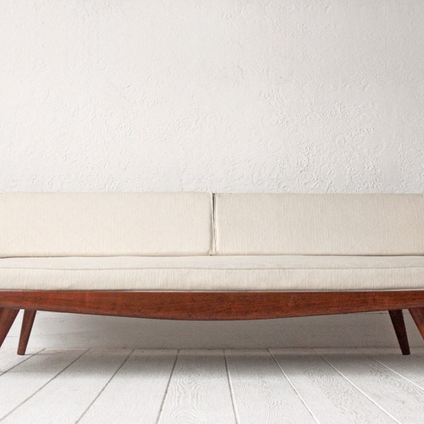 Mid Century Sofa Day Bed Wood Frame