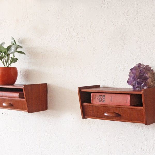 SALE - Danish Teak Bedside Tables End Tables Storage Drawers