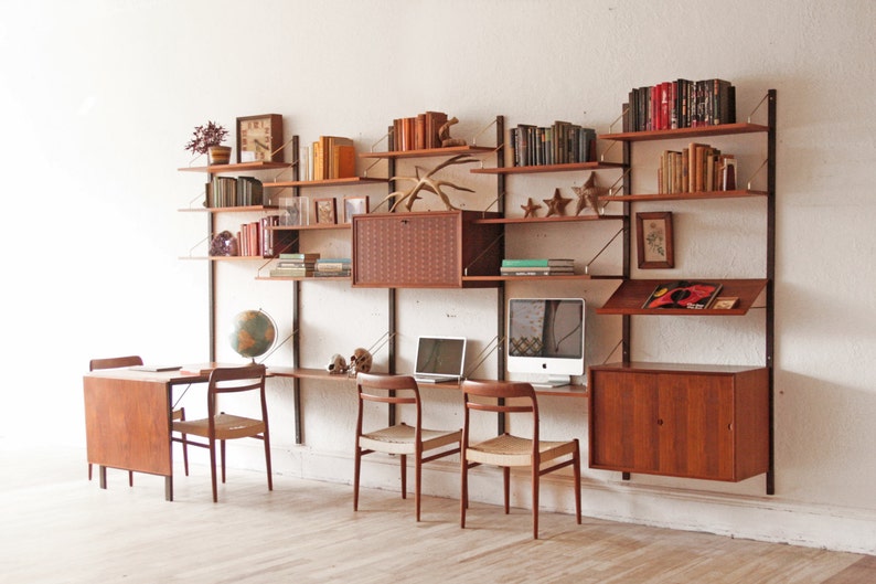 5 Bay Cado Wall Unit Danish Mid Century Modular System | Etsy