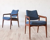 SALE  - Sigvard Bernadotte Teak Danish Lounge Chairs Arm Chair