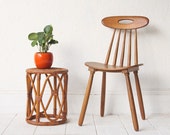 Bamboo Rattan Side Table Plant Stand