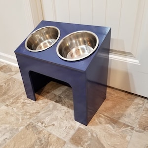 Custom Elevated Small dog table