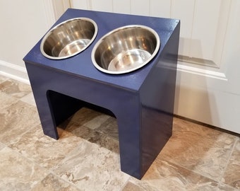 Custom Elevated Small dog table