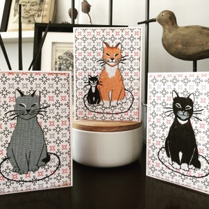 Cat on a Mat gift card set