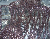 Size 12 0 Three Cut-Tri Cut Metallic-SILVER LINED Pale AMETHYST Preciosa Czech Glass Seed Beads-1.9mm Rocaille-Hank Strands Strings-Supplies