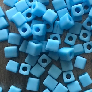 Miyuki F463Q, 3mm Cube, Iridescent Teal Matte, 30 Grams - Etsy