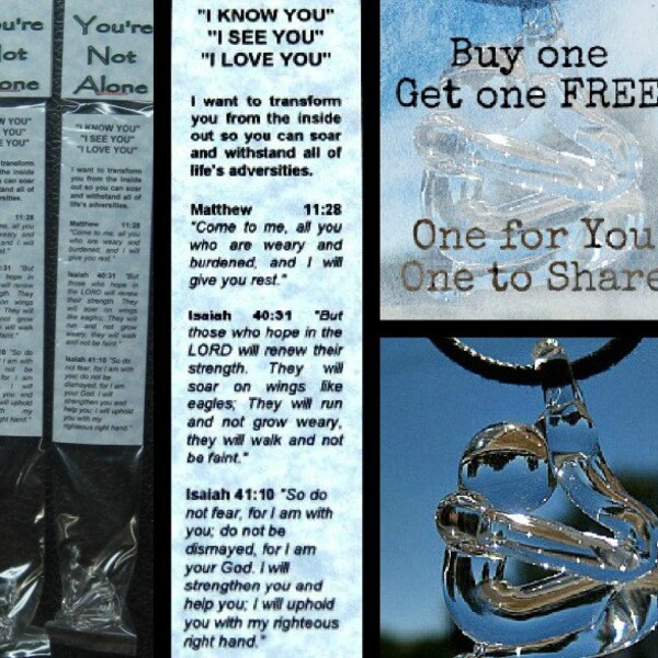 Hand blown glass Prayer necklace/ buy one get one free/cij