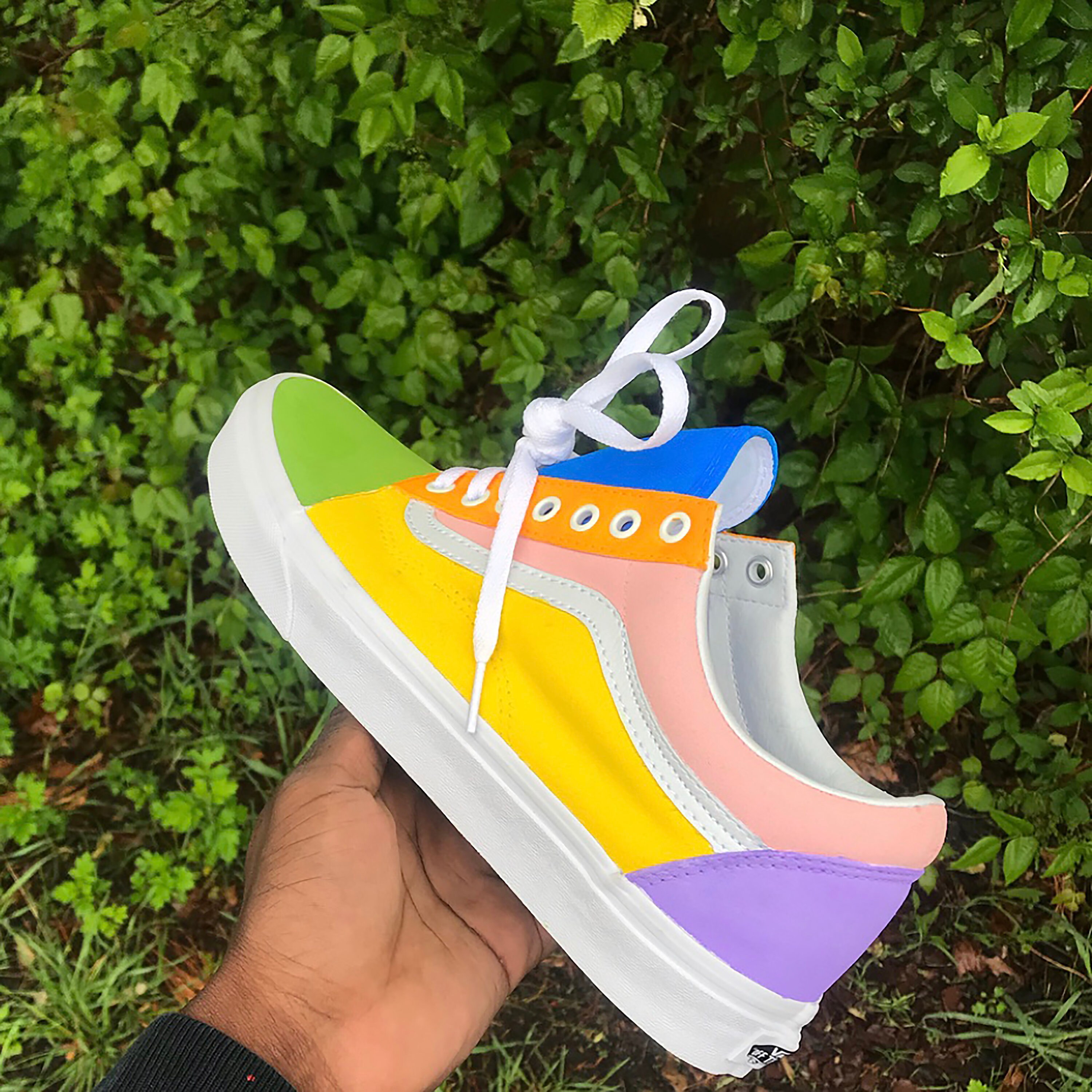 Low Colorés Colorés Bloc Unisex Vans Personnalisé Couleur Baskets qCpRw7