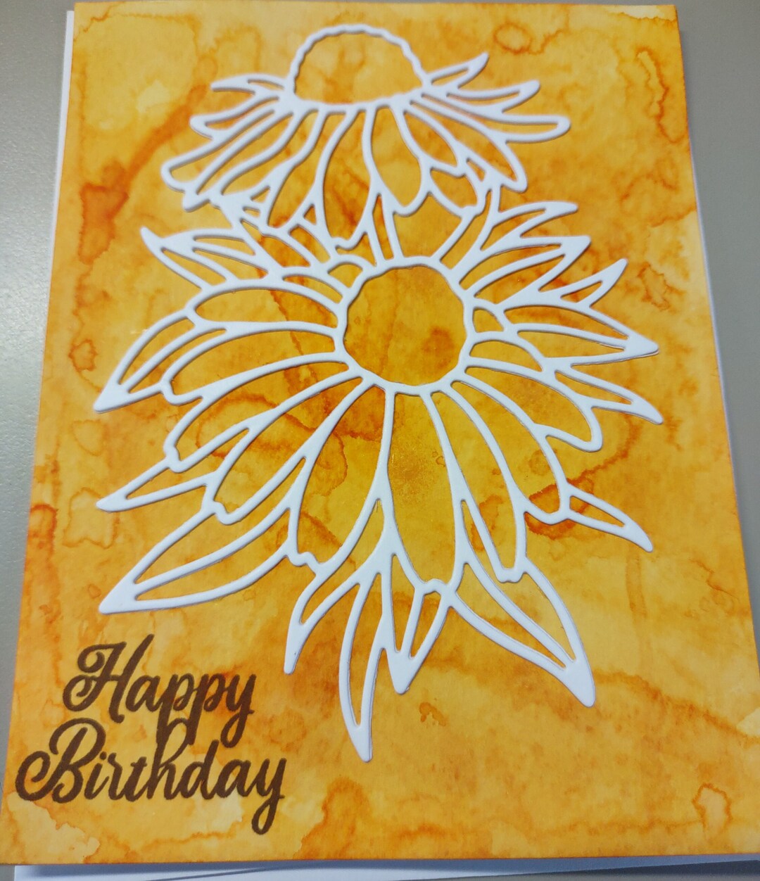 Yellow Watercolor Birthday Card - Etsy