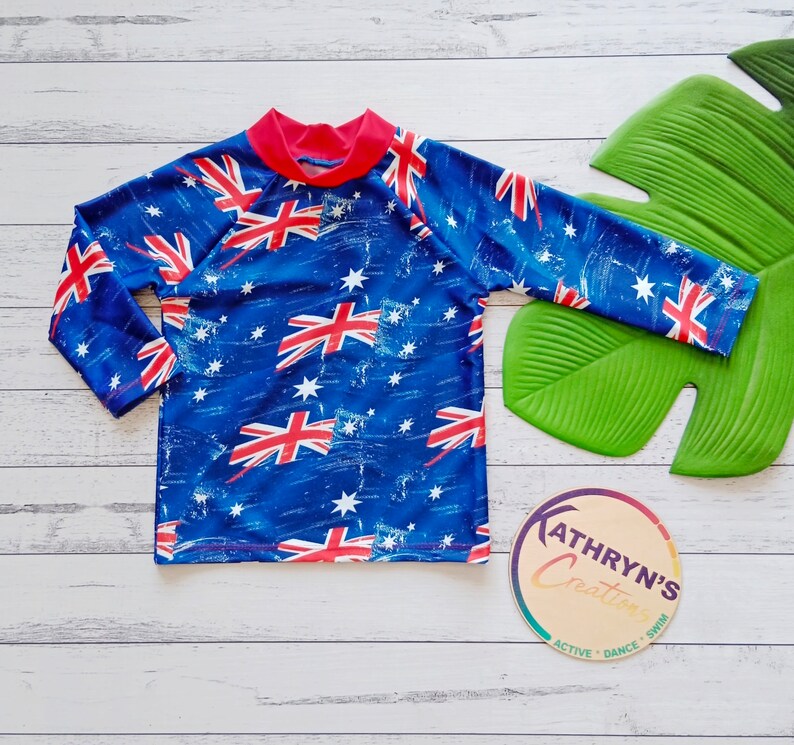 Girls/Boys/Unisex Swim Set Aussie Flag image 2