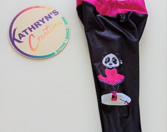 Girls' Sports Leggings - Dancing Panda