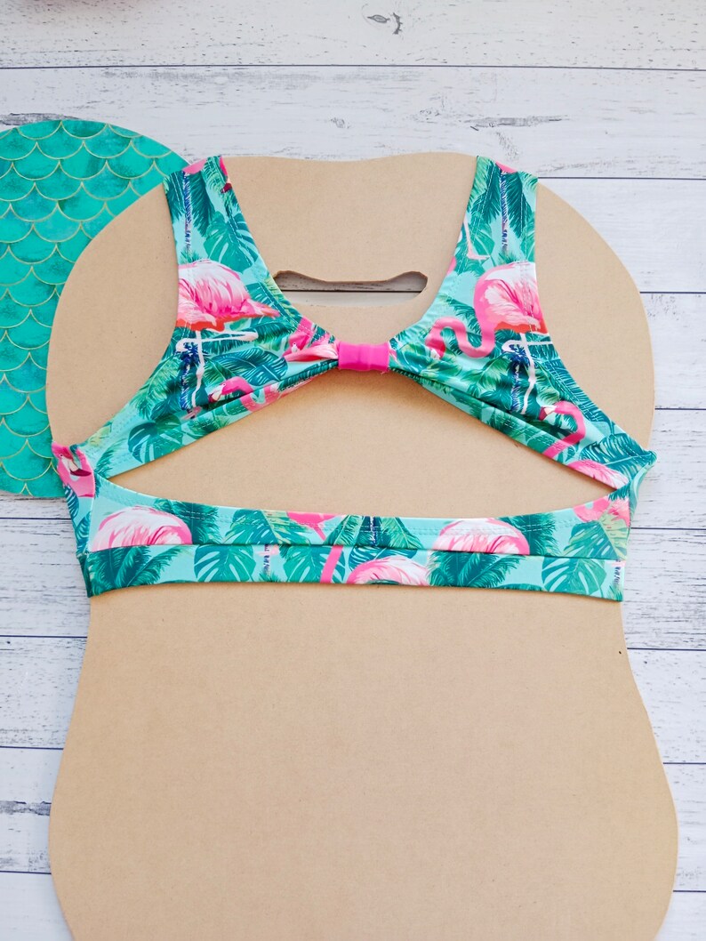 Girls' Two Piece Maui Bikini Swim Set Tropical Flamingoes Etsy