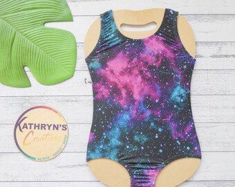 Girls' Sleeveless Leotard or Swimsuit - Galaxy Spyra