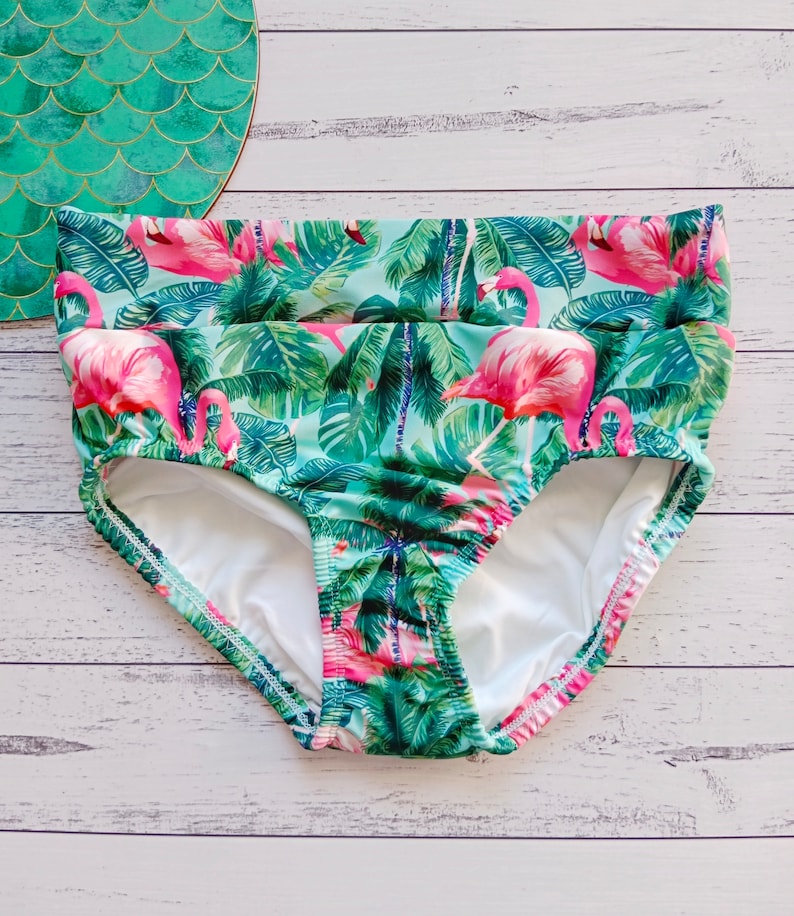 Girls' Two Piece Maui Bikini Swim Set Tropical Flamingoes Etsy