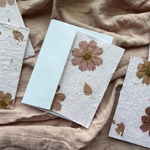 Handmade Floral Greeting Card, Blank Cards, Mother's Day, Special Occasion, Thank You Card