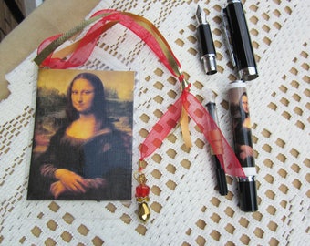 Sale! MONA LISA- La Joconde- Porcelain Fountain pen. Jinhao. 18 KGP + Free Cartridge +bookmark!