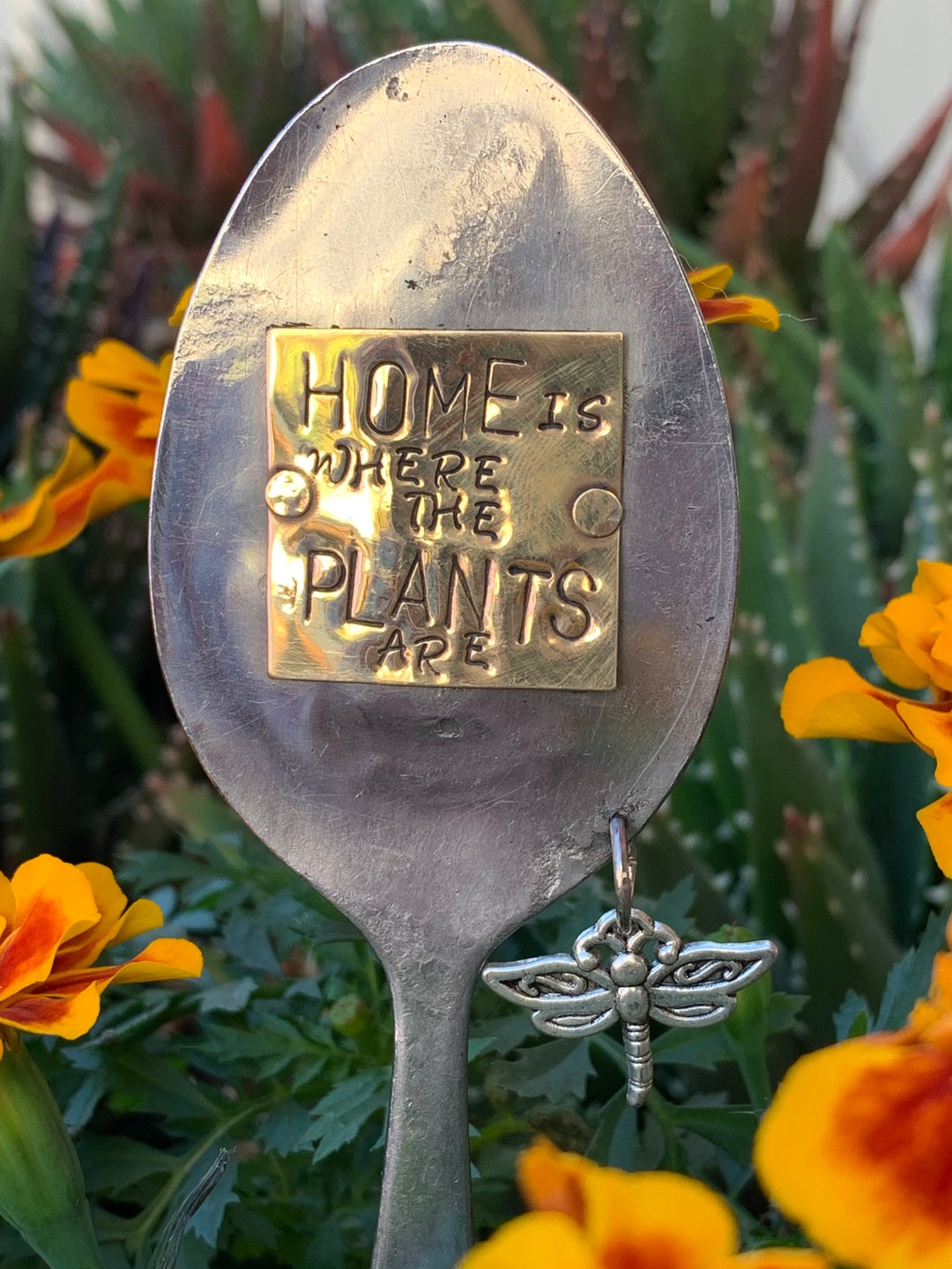 Recycled Spoon Plant Stakes Etsy