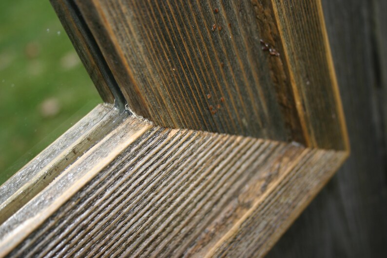 Rustic Barnwood Vanity Style Mirror. Handcrafted Reclaimed Etsy
