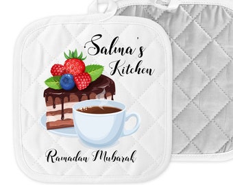 Ramadan decoration, Ramadan Pot holder, Ramadan kitchen decor, Personalized Ramadan gift, Ramadan gift set, Eid pot holder,  Iftar table