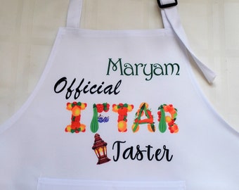 Personalized Ramadan Apron for kids and adult, Ramadan apron, Ramadan gift set, Islamic apron, Ramadan decoration, Iftar making, Kids gift