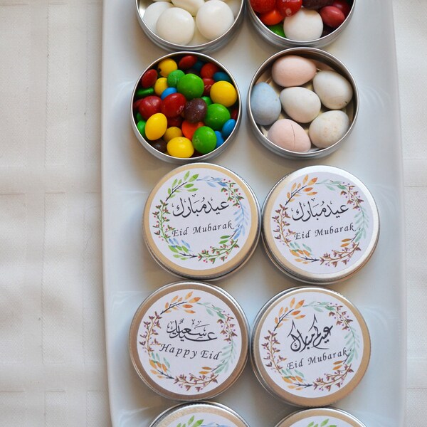 Eid Candy boxes Set of 10, Eid goodie bags, Eid favors, Ramadan treats gifts for kids, Ramadan party, Eid candy tins