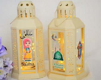 Personalized Ramadan lantern for kids, Colorful Ramadan lantern, Ramadan decoration, Ramadan gift, Fanoos Ramadan, Eid decoration