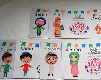 Personalized kids placemat, Ramadan gift, Ramadan decoration, Iftar table, Ramadan kids gifts, Ramadan kids favors and treats, Eid gift