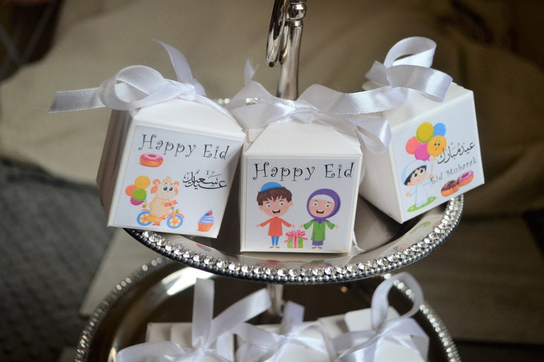 Eid Goodie bags, Ramadan candy box, Eid gift bags, Eid candy boxes, Eid kids favors and treats, Eid party supplies image 1