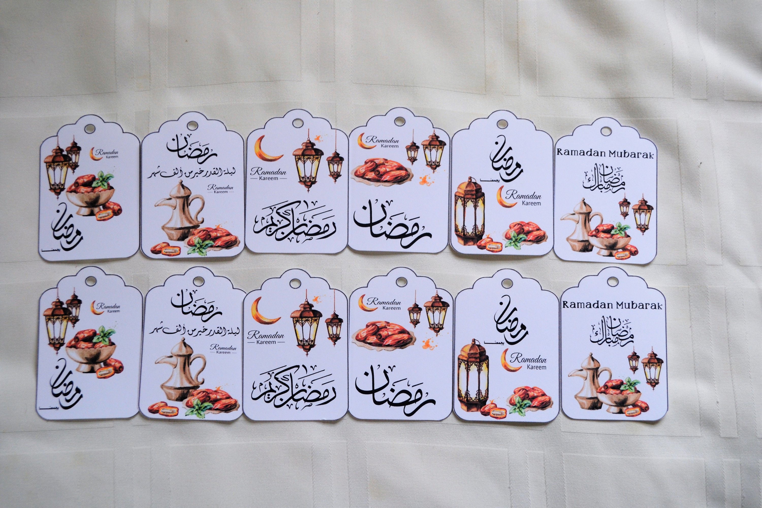 Handmade Ramadan Mubarak set of 12 gift tags Ramadan Etsy