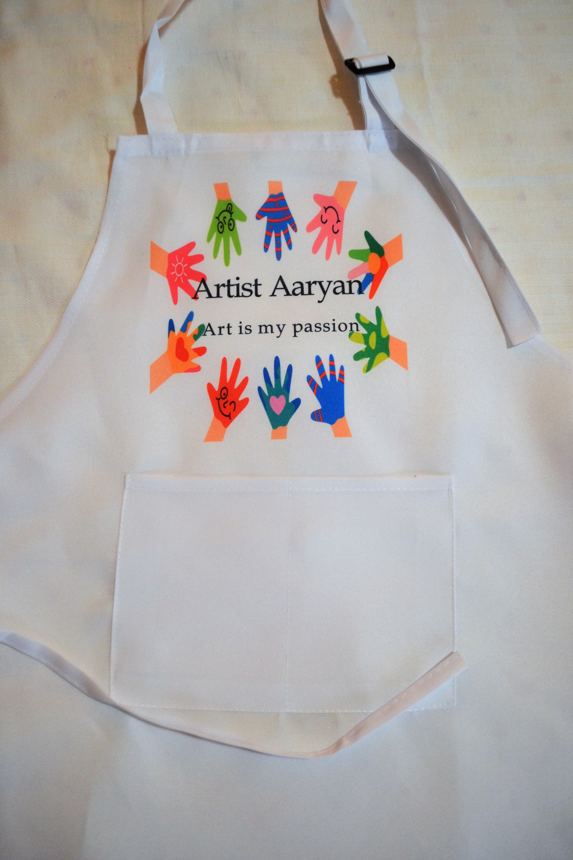 Personalized painting Apron for kids Personalized Name Etsy