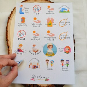 Ramadan Good Deed Stickers, Islamic Ramadan 20 Stickers for Kids Good ...