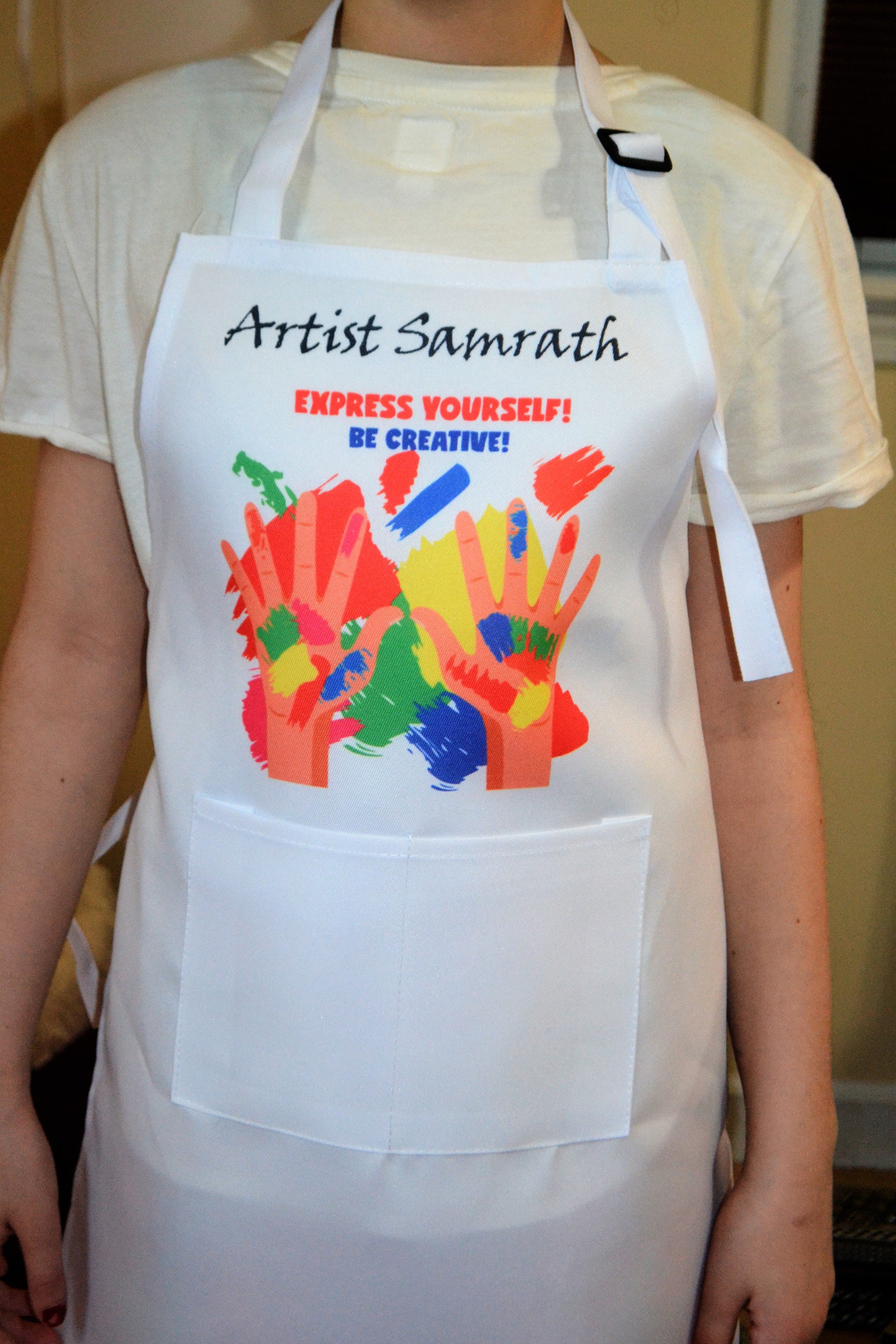 Personalized painting Apron for kids Personalized Name Etsy