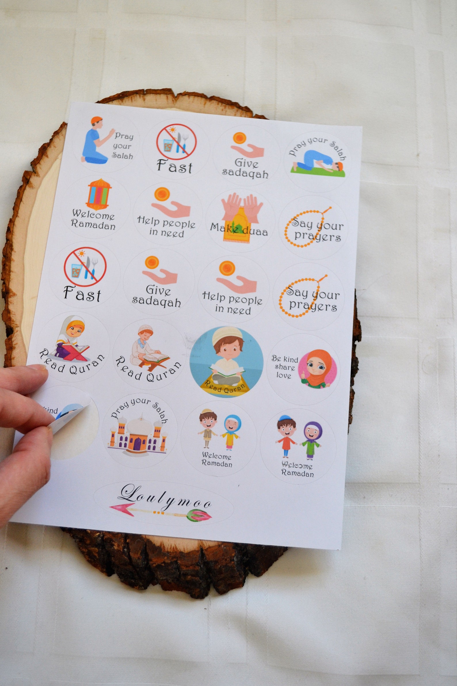 Ramadan Good Deed Stickers, Islamic Ramadan 20 Stickers for Kids Good ...