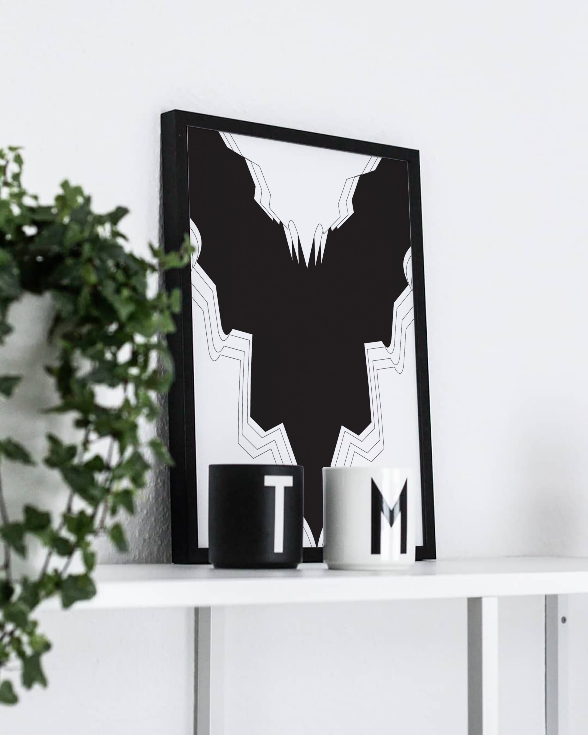 Black and White Abstract Geometric Wall Art Instant Download - Etsy