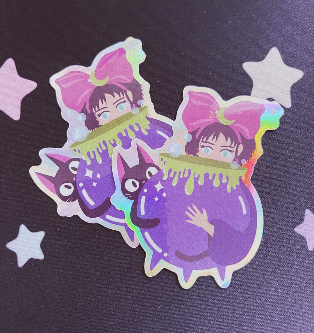 Kiki and Jiji Sticker Kiki's Delivery Service, Ghibli, Kawaii Pastel