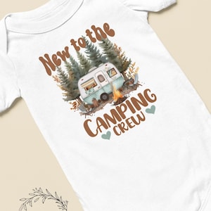 New to the Camping Crew Onesie®- New Baby Gift- Camper Baby Shirt- Travel Baby Gift- Adventure Baby Gift-Cute Camping Onesie®