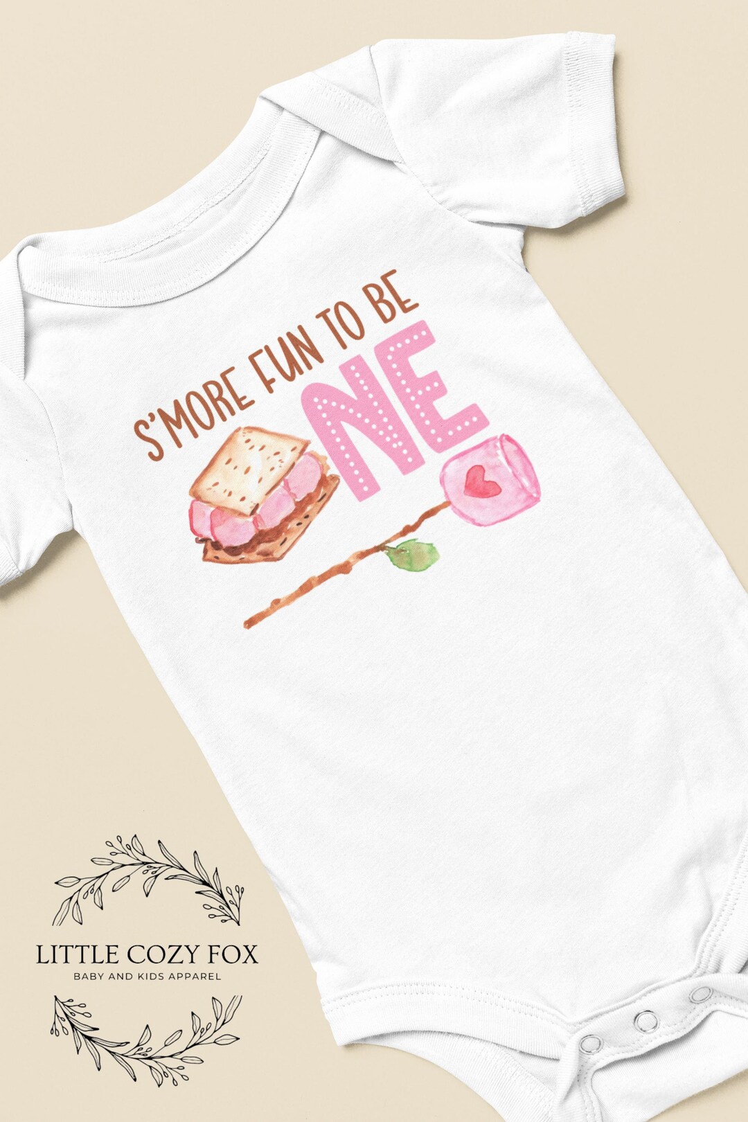 Smore Fun to Be One Onesie®- Girl First Birthday Shirt Smore Fun Being ...