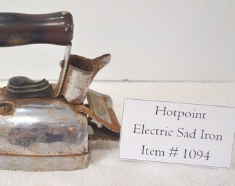 Hotpoint Electric Sad Iron, # V - 1094, Electric Sad Iron, sad irons, antiques, collectables, vintage irons, rare irons, collectable irons