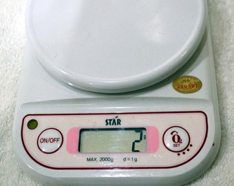 Star Electronic Scale, V-1074, scale, kitchen scale, diet scale, collectables, antiques
