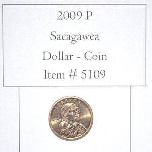 2009 P Sacagawea Dollar Coin, # 5109, dollar coins, vintage money, old coins, old money, collectables, antiques, collectable coins, coins