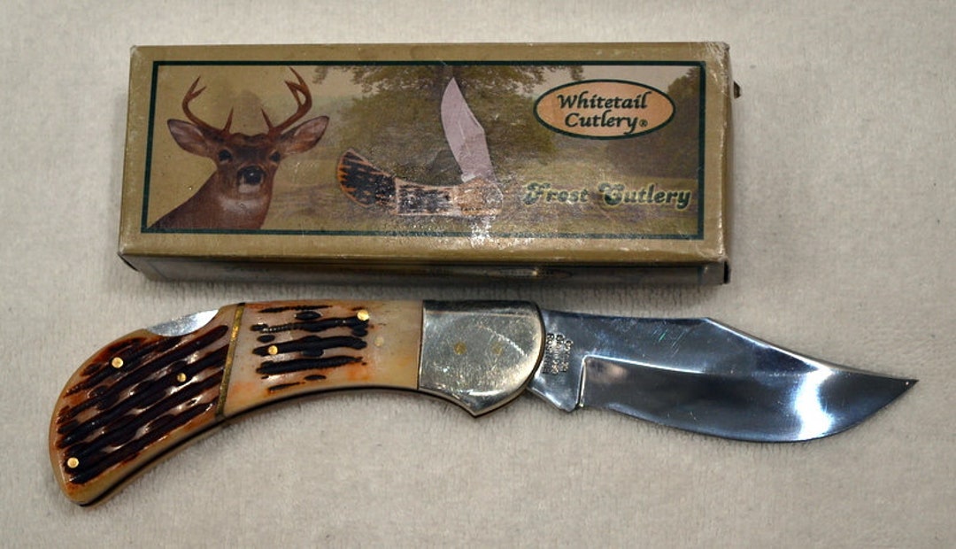 Whitetail Cutlery Knife Whitetail Knife Knife Hunting Etsy