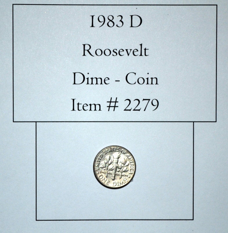 1983年 米国硬貨 Roosevelt Dime 10セント ミントD 1983 D Roosevelt Dime, # 2279, Roosevelt Dimes, Collectable Dimes