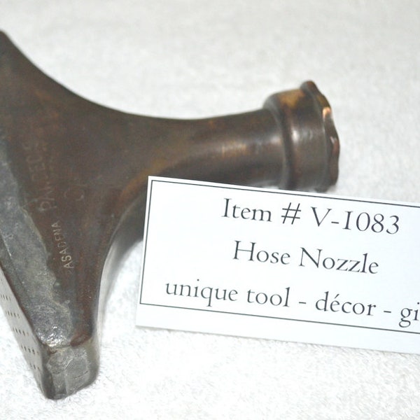 Brass Hose Nozzle, # 1083, antique nozzles, vintage nozzles, unique nozzles, collectables, antiques, rare tools, vintage tools, farm tools