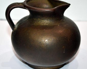 Brass Creamer, # 1221, creamer, brass pitcher