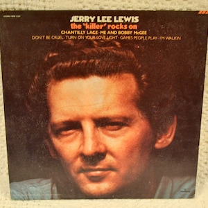 LP – Jerry Lee Lewis, Jerry Lee Lewis the “killer” rocks on, LP, Vintage LP, vintage records, records, albums, antiques, collectables, gifts