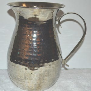Hammered Stainless Steel Pitcher, V – 1139, stainless steel pitcher, pitcher