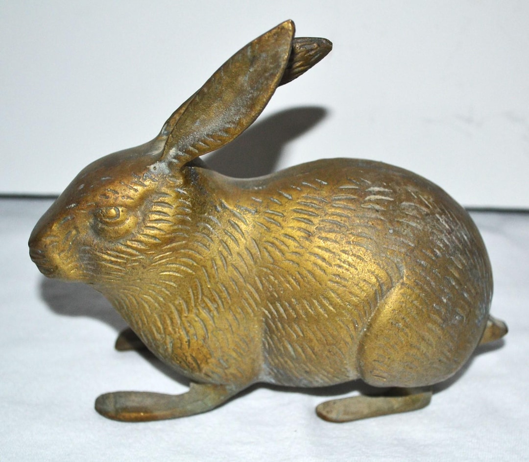 Brass Bunny, Vintage Brass Bunny, Item 1053, Bunny, Figurine, Bunny ...