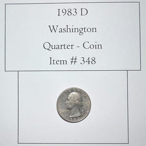 1983 D, Washington Quarter, # 348