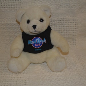 Hard Rock Café Bear, hard rock café – chicago, teddy bear, bear, toy, vintage toys, antiques, antique toys, collectables, collectable toys