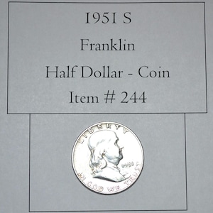 1951 S, Franklin Half Dollar, #244